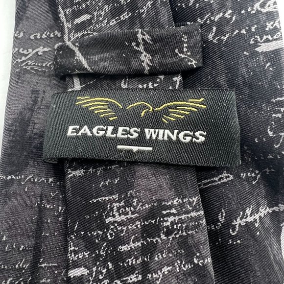 Men Tie Religious EAGLES WINGS Serve the Lord JOSUHA 24:15 Silk Necktie Biblical - Picture 4 of 6
